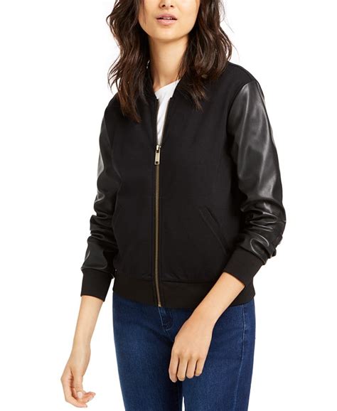 bomberjacke michael kors damen|Women's Michael Kors Collection Bomber Jackets .